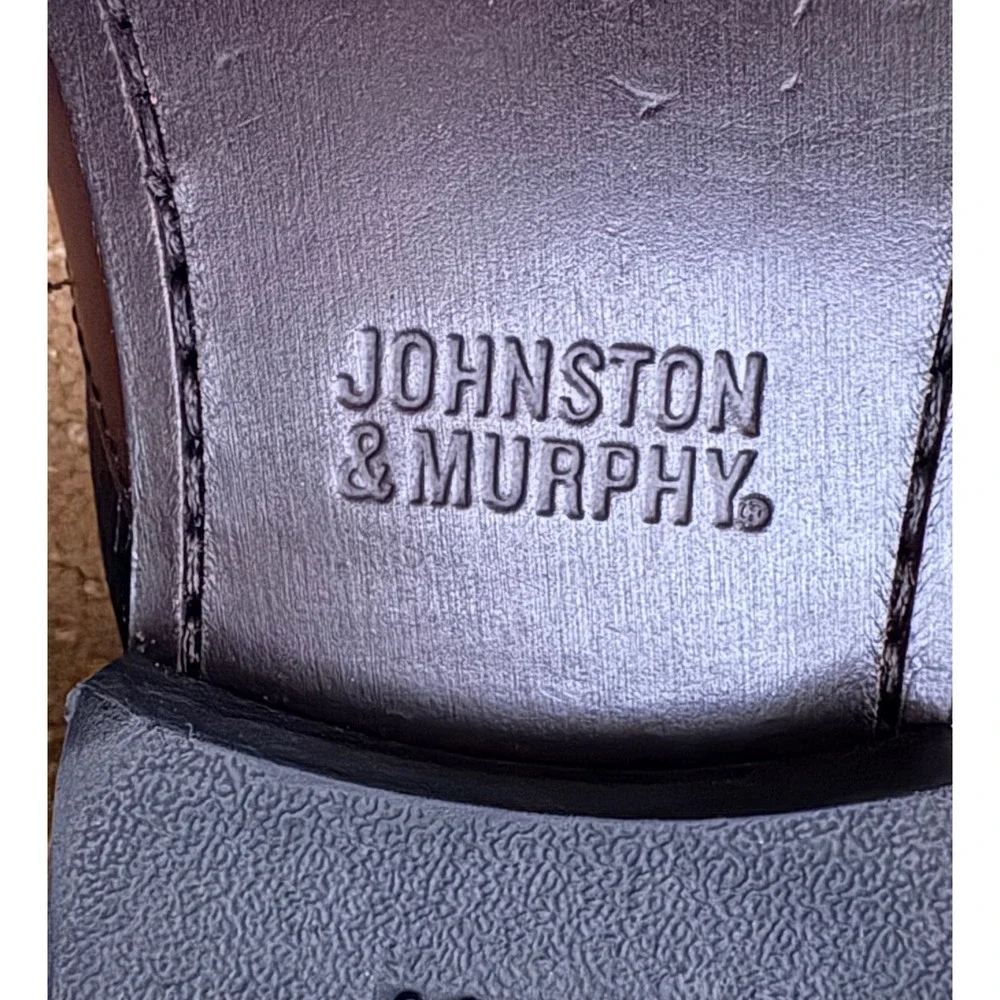 Johnston Murphy Mens Brown Black Leather Tassel Loafer Staple Shoes Size 10‎